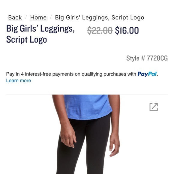 Big Girls' Script Logo Leggings - Picture 5 of 5